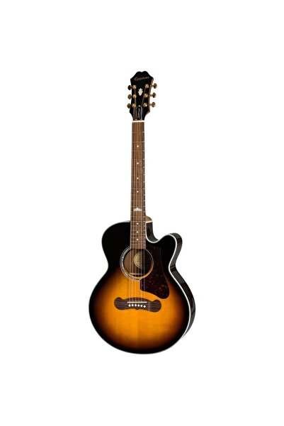 Epiphone J-200 EC Studio Parlor Akustik Gitar (Vintage Sunburst)
