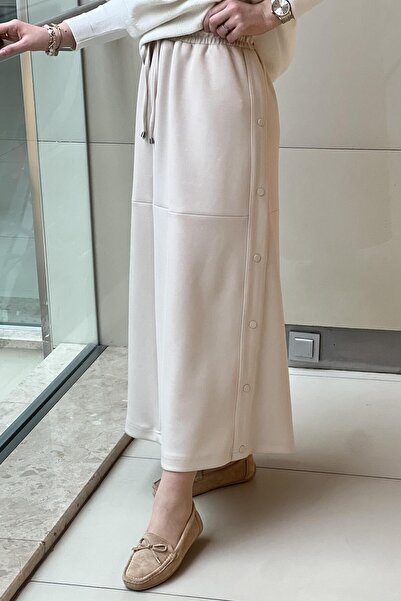 sentez giyim Sentez Soft Yanı Çıtçıtlı Etek