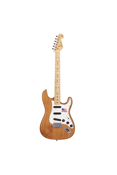 SX Stratocaster Elektro Gitar (Naturel)