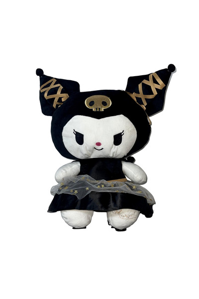 OEM KUROMI, Plush Doll, 40 cm, Black with Gold, Satin Dress