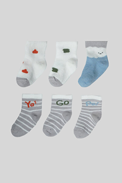 Defne Baby 6 Çift Newborn Anti-Bakteriyal Yeni Doğan Ve Bebek Çorabı 0-6 Ay