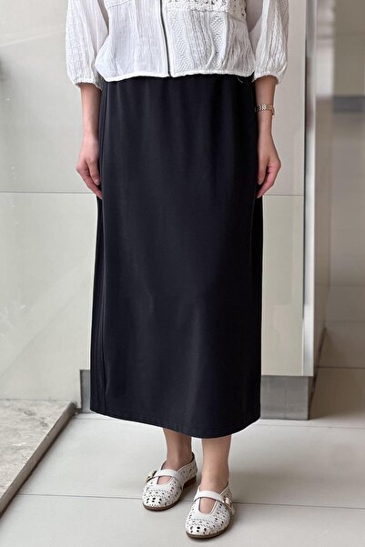 sentez giyim Synthesis Side Ribbed Skirt