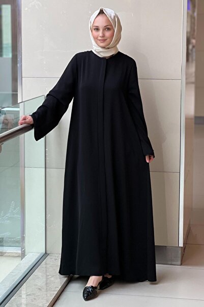 GİZAY Gizay Sleeve Ends Bocuk Embroidered Dubai Silk Ferace