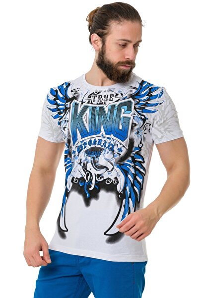 Cipo & Baxx Ct763 King Baskılı Beyaz Tişört