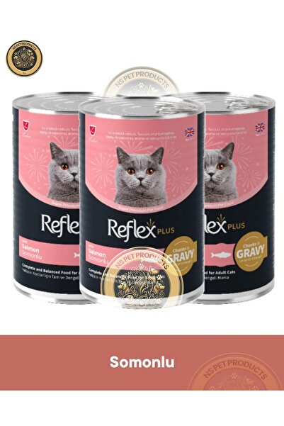 Reflex Plus Pate Somonlu Yetişkin Kedi Maması 3X400gr