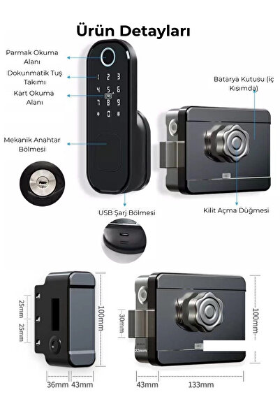 moorgen Bahçe kapisi veya apartman giriş için akıllı kilit