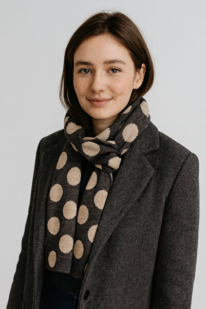 Sebir Moda Polka Dot Patterned Knitwear Scarf