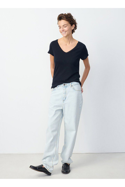 American Vintage Siyah Kadın T-Shirt SON33E25_NOIR