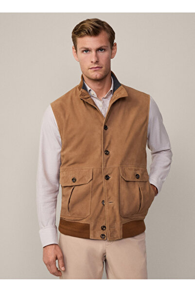 Hackett Deve Tüyü Erkek Yelek HM403191