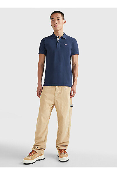 Tommy Jeans Lacivert Erkek Polo T-Shirt DM0DM15370C87 TJM SLIM PLACKET POLO