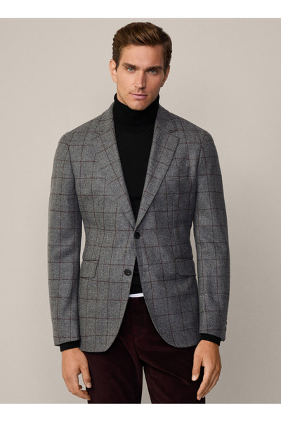 Hackett Slim Fit Gri Erkek Ceket HM443432