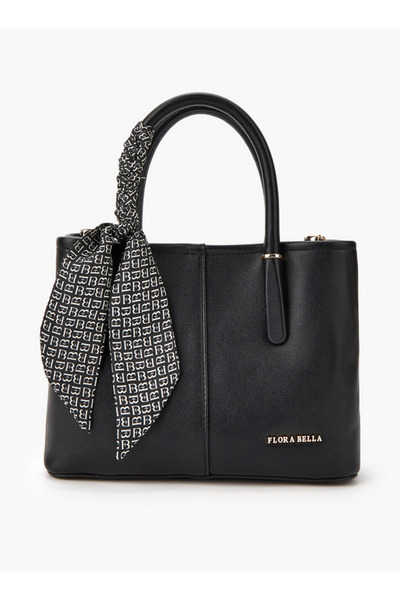 Flora Bella by Shoexpress حقيبة توت مزينة بنقشة وشاح مع حزام قابل للفصل وسحاب...