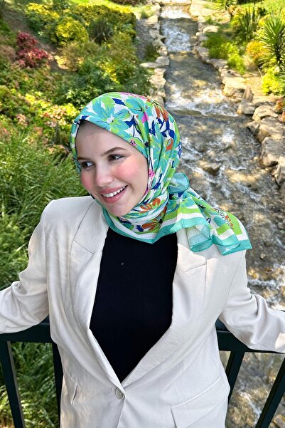 Sultan Eşarp Φουλάρι Sultan Fresh Cotton - Πλήρες μοτίβο λουλουδιών - SFE007-13