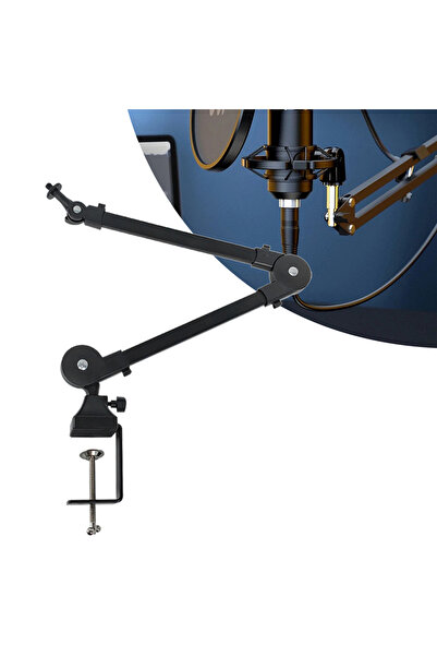 Choice حامل ميكروفون ذراع ذراع تثبيت على المكتب يدور 360 درجة قوي عالمي لاستوديو ألعاب الفيديو...