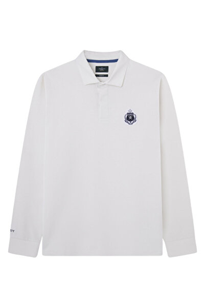 Hackett Polo Yaka Ekru Erkek Sweatshırt HM570837