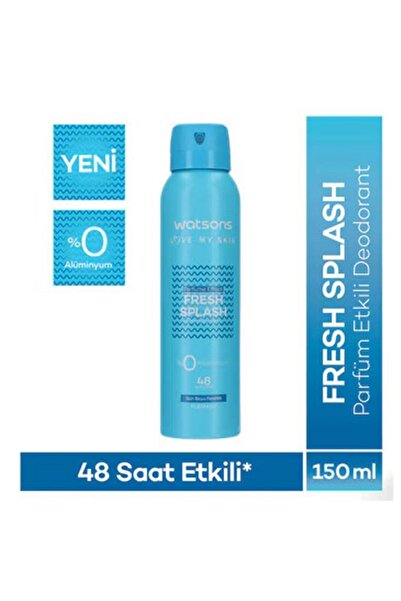 Watsons 3’lü Erkek Deodorant Seti – Chill Blue Pudralı Wild Wind Fresh Splash Pudrasız 150ml