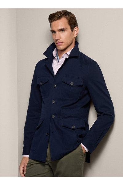 Hackett Slim Fit Lacivert Erkek Ceket HM443429