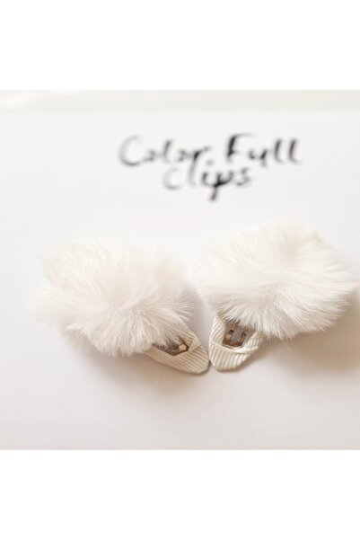 COLORFULLCLİPS Ponpon Detaylı Çıtçıt Toka - 5 cm | Bebek ve Çocuklar İçin Sev...