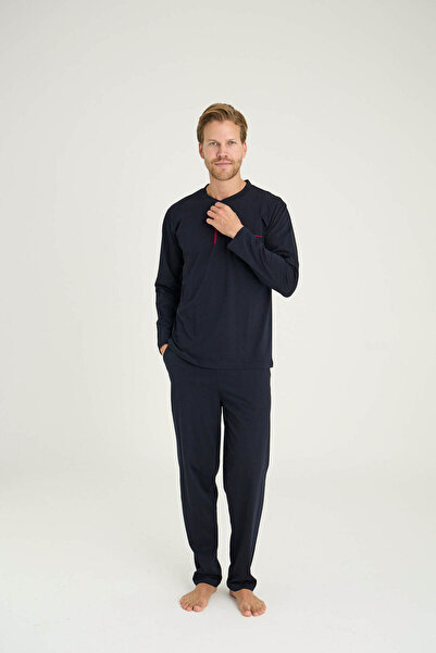 KLY 100% Cotton New Season Crew Neck Men's Plus Size Pajama Set