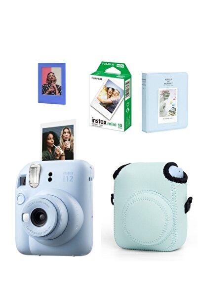 Fujifilm Instax Mini 12 Fotoğraf Makinesi-10lu Film-Elastic Kılıf-64lü Albüm ve Mıknatıslı Çerçeve Seti 2
