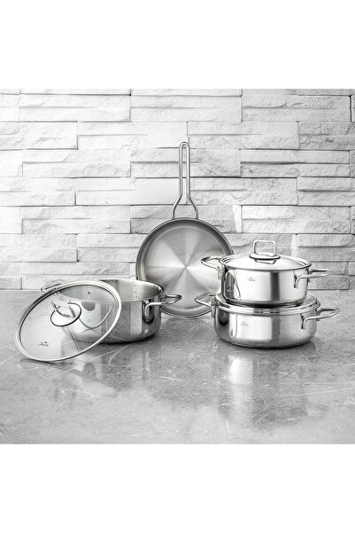 Jumbo Web New Lyon 7 Parça Çelik Tencere Seti