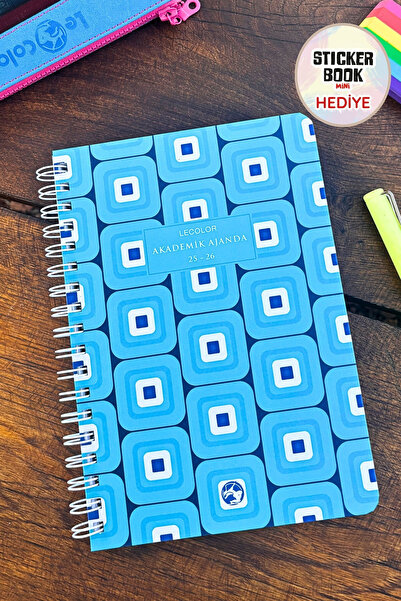 Le Color Akademik Ajanda 17x24 cm Spiralli 25/26 Retro