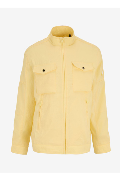 Discovery Expedition D5SM-MNT3862 Sarı Dik Yaka Relaxed Erkek Mont