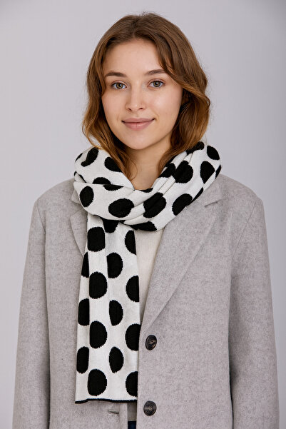 Sebir Moda Eșarfă de tricotat cu model cu buline