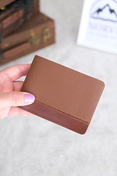 Norvi Leather محفظة جلدية أصلية تان 1128