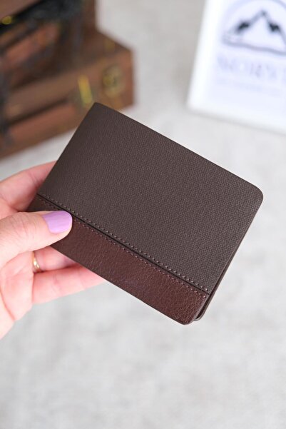 Norvi Leather محفظة من الجلد الطبيعي باللون البني 1128