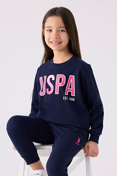 U.S. Polo Assn. Lány sötétkék tréningruha szett