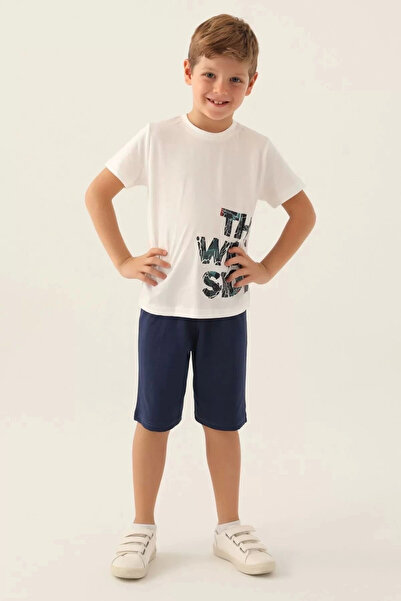 Rolypoly BOY BERMUDA SUIT - CREAM MELANGE