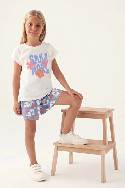 Rolypoly Girl's Blue Shorts Set