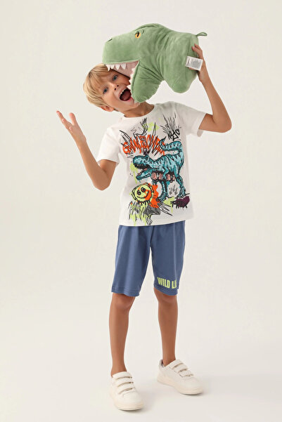 Rolypoly Boy's White Bermuda Suit