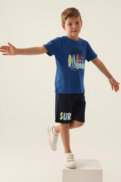 Rolypoly Boy's Blue Bermuda Suit