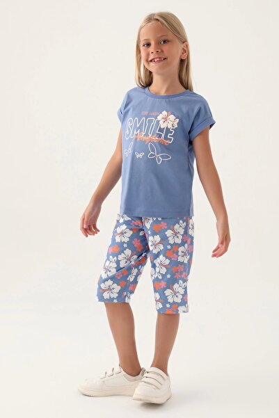 Rolypoly Girl's Blue Capri Suit