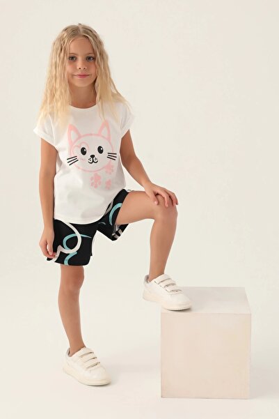 Rolypoly Girl's White Shorts Set