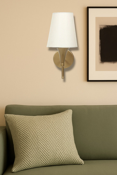 avizade Pilli Eskitme Kasa Beyaz Şapkalı Ledli Duvar Aplik-otel-ofis-salon-show Room-yatak Odası