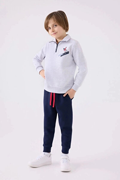 Rolypoly Boy's Tracksuit Set - Snow Melange