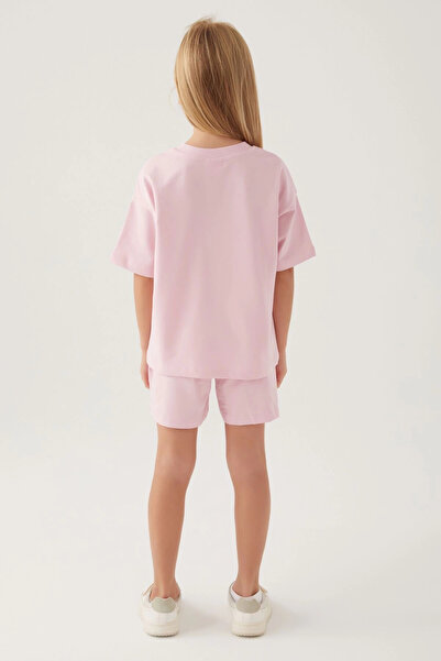 Rolypoly Girl's shorts set - powder pink