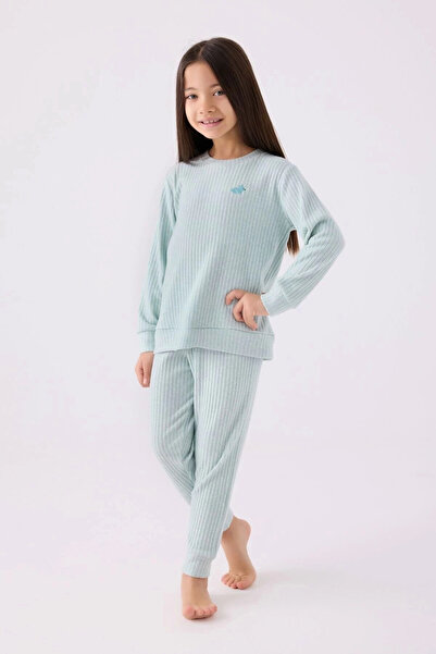 Rolypoly Girl's Blue Long Sleeve Pajama Set