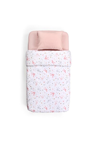 Funna Baby طقم غطاء لحاف (قطعتين) - أرنب - وردي - 100 × 150 سم