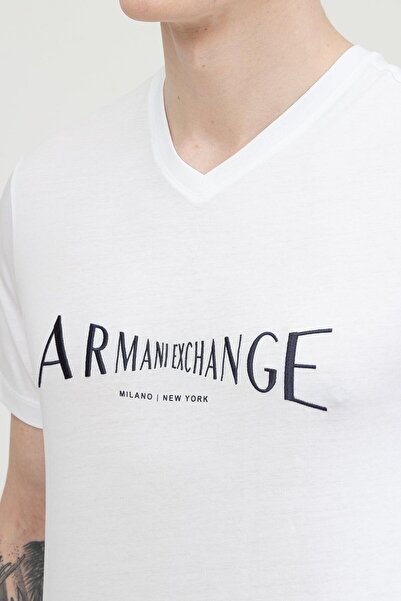 Armani Exchange Чоловіча футболка з V-подібним вирізом