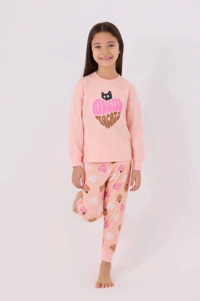 Rolypoly Girl's Pink Long Sleeve Pajama Set