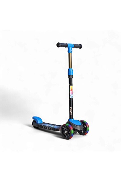 SWİNG SCOOTER 3-Wheeled Led Lighted 3-Stage Children's Scooter with 40 Kilogram Capacity for 3-6 Years Old