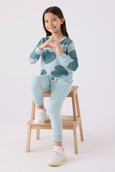 Rolypoly Girl's Green Tracksuit Set