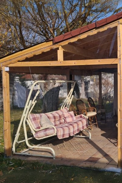 sizenelazım 190cm X 3m Su Geçirmez Şeffaf Branda Kış Bahçesi, Kamelya, Hobi Bahçesi, Balkon Brandası