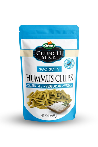 Cipsaş Crunch Stick Deniz Tuzlu Vegan Glutensiz Zeytinyağlı Nohut Cipsi (hummus Chips) 85 Gr