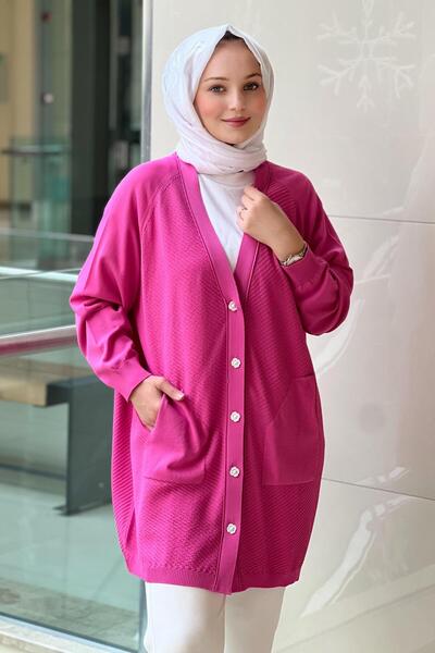 Ghisa Crossed Thin Ribbed Knit Cardigan