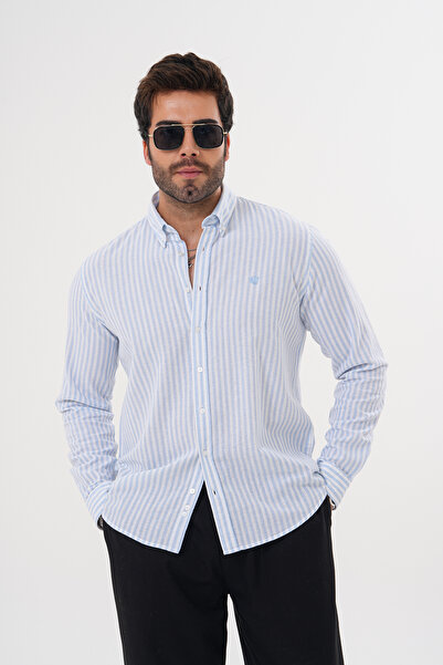 Catto Peak Чоловіча сорочка з смужками, бавовняна, регулярна